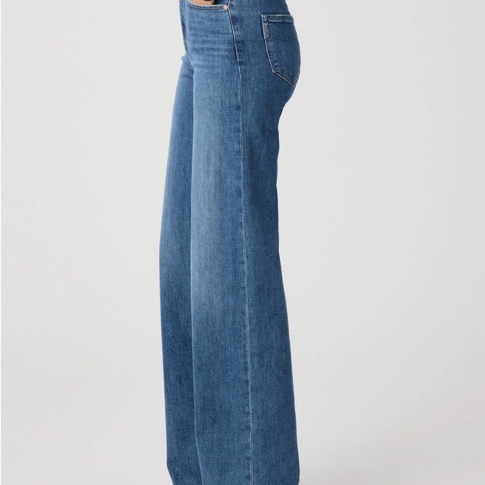 PAIGE Sasha Wide Leg Jean in Color Stefania Distressed - Picture 11 of 14